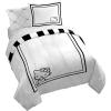 imageJay Franco Sanrio Hello Kitty Queen Size Comforter Set 7 Piece Black ampamp White Bedding Includes Sheet Set ampamp Pillow Covers  Super Soft Cozy Kawaii Bedding
