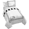 imageJay Franco Sanrio Hello Kitty Twin Size Comforter Set 5 Piece Black ampamp White Bedding Includes Sheet Set ampamp Pillow Covers  Super Soft Cozy Kawaii Bedding