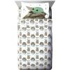 imageJay Franco Star Wars The Mandalorian Curious Child Twin Sheet Set  3 Piece Set Super Soft and Cozy Kids Bedding Features The Child Baby Yoda  Fade Resistant Microfiber SheetsWhite  Mandalorian