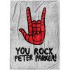 imageMarvel Spiderman You Rock Peter Parker Throw Blanket  Measures 50 x 70 inches  Fade Resistant Super Soft Fleece Bedding Official Product
