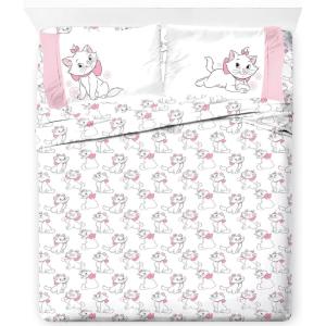 imageJay Franco Disney Aristocats Marie Queen Size Sheet Set  Super Soft 4 Piece Bedding Set  Microfiber Sheets Includes Reversible Pillow Covers