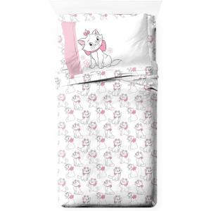 imageJay Franco Disney Aristocats Marie Twin Size Sheet Set  Super Soft 3 Piece Bedding Set  Microfiber Sheets Includes Reversible Pillow Covers