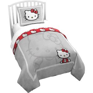 imageJay Franco Duvet Cover Set  3 Piece Comforter Cover and Sham Set Super Soft Cozy Bedding Insert Not Included Grey  Hello Kitty QueenGrey  Hello Kitty