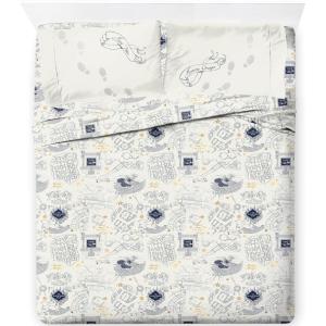 imageJay Franco Harry Potter Full Size Sheet Set  Marauders Map Super Soft Kids 4 Piece Bedding Set  Hogwarts Microfiber Sheets Includes Reversible Pillow Covers