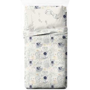 imageJay Franco Harry Potter Twin Size Sheet Set  Marauders Map Super Soft 3 Piece Bedding Set  Hogwarts Microfiber Sheets Includes Reversible Pillow Covers