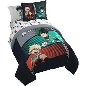 imageJay Franco My Hero Academia Full Size Comforter Set  7 Piece Bedding Includes Sheet Set ampamp Pillow Covers  Super Soft Anime Bedding