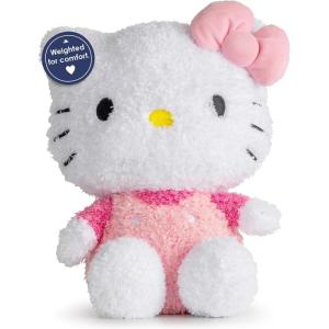 imageWeighted Hello Kitty Fuzzy Plush Pillow Buddy  25 lbs Super Soft Stuffed Pillow 13 inches
