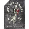 imageDisney Nightmare Before Christmas Hearts ampamp Skulls Throw Blanket  Measures 50 x 70 inches  Fade Resistant Super Soft Fleece Bedding Official Product