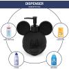imageJay Franco Disney Mickey Mouse Bathroom Soap Dispenser Set  2 Piece White and Black Collection Includes Resin Lotion Pump and Tumbler Cup  Bathroom Dcor