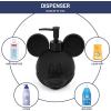 imageJay Franco Disney Mickey Mouse Soap Dispenser  Black Resin Lotion Pump  Bathroom DcorBlack  Mickey Mouse