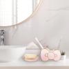 imageJay Franco Disney Minnie Mouse Bathroom Accessories  2 Piece Pink Resin Bathroom Dcor and Storage Set Includes Toothbrush Holder and Soap Dish SetPink  Hello Kitty