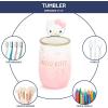 imageJay Franco Hello Kitty Organizer Set  4 Piece Pink Accessories Includes Resin Tumbler Soap Dispenser Soap Dish and Toothbrush Holder  Bathroom DcorPink  Hello Kitty