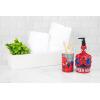imageJay Franco Marvel Spiderman 2 Piece Set  Red ampamp Blue Soap Dispenser ampamp Tumbler Set  Kids Resin Superhero Bathroom Accessories