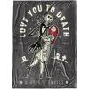 imageDisney Nightmare Before Christmas Hearts ampamp Skulls Throw Blanket  Measures 50 x 70 inches  Fade Resistant Super Soft Fleece Bedding Official Product