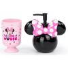 imageJay Franco Disney Minnie Mouse 2 Piece Bathroom Set  Pink ampamp Black Soap Dispenser ampamp Tumbler Set  Kids Resin Bathroom Accessories