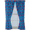 imageJay Franco Kids Window Drapes  4 Piece Curtain Set Includes 2 Tiebacks Beautiful Bedding Room Dcor and Easy Set Up Blue  Super Hero Adventures 63 Inch