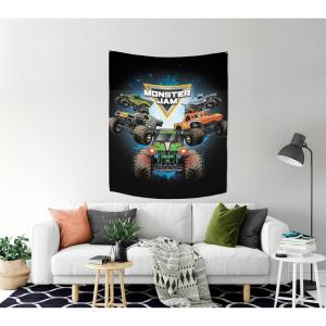 imageMonster Jam Blast Off Tapestry  50 x 60 Inch Wall Hanging  Kids Room Dcor Official Monster Jam Product