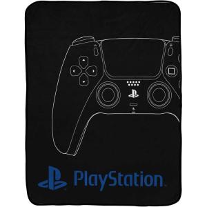 imagePlayStation Vintage Hardware Throw Gamer Blanket  Measures 46 x 60 inches Kids Bedding  Fade Resistant Super Soft Fleece Official ProductBlack