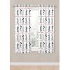 imageDisney Mickey Mouse Jersey White 4 Piece 63quot CurtainDrapes Set 2 Panels 2 Tiebacks