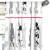 imageDisney Mickey Mouse Jersey White 4 Piece 84quot CurtainDrapes Set 2 Panels 2 Tiebacks