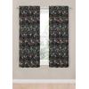 imageJay Franco Kids Window Drapes  4 Piece Curtain Set Includes 2 Tiebacks Beautiful Bedding Room Dcor and Easy Set Up Black  Monster Jam 63 Inch