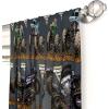 imageJay Franco Kids Window Drapes  4 Piece Curtain Set Includes 2 Tiebacks Beautiful Bedding Room Dcor and Easy Set Up Black  Monster Jam 84 Inch