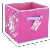 imageJay Franco Nickelodeon JoJo Siwa JoJo Loves Unicorns 2 Pack Collapsible Cube Storage Bins  Kids Foldable Organizer with Handles Official Nickelodeon Product