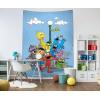 imageJay Franco Sesame Street Retro Gang Tapestry  60 x 80 Inch Wall Hanging Features Elmo and His Friends  Kids Room Dcor Official Sesame Street Product