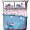 imageJay Franco Thomas ampamp Friends Rail Run 4 Piece Toddler Bed Set  Includes Comforter ampamp Sheet Set Bedding  Super Soft Fade Resistant Microfiber Official Mattel ProductBlue  Lilo  Stitch