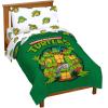 imageJay Franco Thomas ampamp Friends Rail Run 4 Piece Toddler Bed Set  Includes Comforter ampamp Sheet Set Bedding  Super Soft Fade Resistant Microfiber Official Mattel ProductGreen  Tmnt