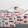 imageJay Franco Thomas ampamp Friends Rail Run 4 Piece Toddler Bed Set  Includes Comforter ampamp Sheet Set Bedding  Super Soft Fade Resistant Microfiber Official Mattel ProductBlue  Fire Truck