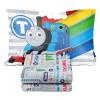 imageJay Franco Thomas ampamp Friends Rail Run 4 Piece Toddler Bed Set  Includes Comforter ampamp Sheet Set Bedding  Super Soft Fade Resistant Microfiber Official Mattel ProductGray  Thomas