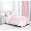 imageJay Franco Thomas ampamp Friends Rail Run 4 Piece Toddler Bed Set  Includes Comforter ampamp Sheet Set Bedding  Super Soft Fade Resistant Microfiber Official Mattel ProductPink  Hello Kitty