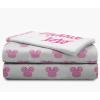 imageJay Franco Thomas ampamp Friends Rail Run 4 Piece Toddler Bed Set  Includes Comforter ampamp Sheet Set Bedding  Super Soft Fade Resistant Microfiber Official Mattel ProductWhite  Minnie Mouse