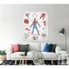 imageJay Franco Marvel Spiderman Infographic Sketch Tapestry  50 x 60 Inch Wall Hanging  Kids Room Dcor Official Marvel Product