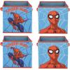 imageJay Franco Marvel Spiderman Web Hero 4 Pack Collapsible Cube Storage Bins  Kids Foldable Organizer with Handles Official Marvel Product