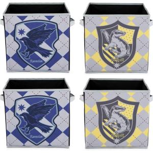 imageHarry Potter Hufflepuff Ravenclaw 4 Pack Collapsible Cube Storage Bins  Kids Foldable Organizer with Handles Official Harry Potter Product