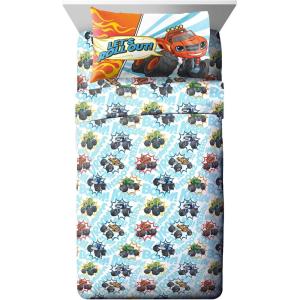 imageJay Franco Blaze and The Monster Machines Off to The Races Toddler Size Sheet Set  3 Piece Set Super Soft and Kids Bedding  Fade Resistant Microfiber Sheets Official Blaze ProductMulti  Blaze