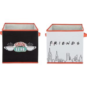 imageJay Franco Friends They Dont Know 2 Pack Collapsible Cube Storage Bins  Foldable Organizer with Handles Official Friends Product