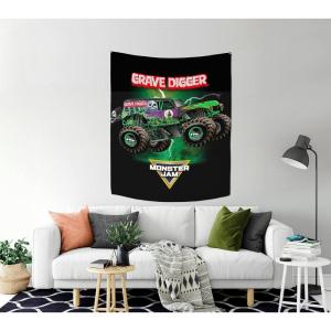 imageJay Franco Monster Jam Undertaker Tapestry  50 x 60 Inch Wall Hanging Features Grave Digger  Kids Room Dcor