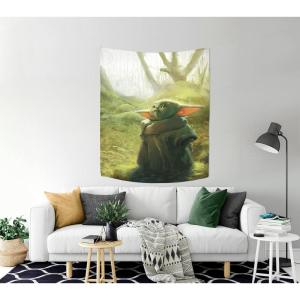 imageJay Franco Star Wars The Mandalorian The Child Tapestry  50 x 60 Inch Wall Hanging Features Baby Yoda Grogu  Kids Room Dcor Official Star Wars Product