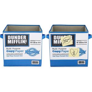 imageJay Franco The Office Dunder Mifflin 2 Pack Collapsible Cube Storage Bins  Foldable Organizer with Handles Official The Office Product