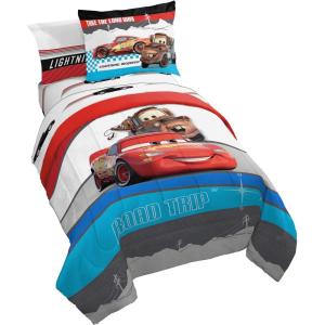 imageJay Franco Thomas ampamp Friends Rail Run 4 Piece Toddler Bed Set  Includes Comforter ampamp Sheet Set Bedding  Super Soft Fade Resistant Microfiber Official Mattel ProductMulti  Cars