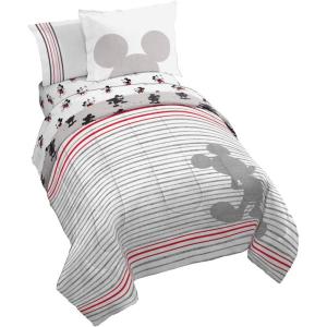 imageJay Franco Thomas ampamp Friends Rail Run 4 Piece Toddler Bed Set  Includes Comforter ampamp Sheet Set Bedding  Super Soft Fade Resistant Microfiber Official Mattel ProductMickey Mouse