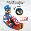 imageJay Franco Marvel Super Hero Adventures Toddler Captain America Plush Stuffed Pillow Buddy  Super Soft Polyester Microfiber 20 inch Official Marvel ProductBlue  Captain America