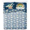 imageJay Franco Star Wars The Mandalorian Hello Grogu Queen Size Sheet Set  4 Piece Set Super Soft and Cozy Kids Bedding  Fade Resistant Microfiber Sheets Official Star Wars ProductBlue  Mandalorian