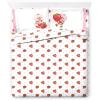 imageJay Franco Strawberry Shortcake Full Size Sheet Set  Super Soft Kids 4 Piece Bedding Set  Microfiber Sheets Includes Reversible Pillow CoversWhite  Strawberry Shortcake