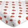 imageJay Franco Strawberry Shortcake Full Size Sheet Set  Super Soft Kids 4 Piece Bedding Set  Microfiber Sheets Includes Reversible Pillow CoversWhite  Strawberry Shortcake