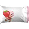 imageJay Franco Strawberry Shortcake Full Size Sheet Set  Super Soft Kids 4 Piece Bedding Set  Microfiber Sheets Includes Reversible Pillow CoversWhite  Strawberry Shortcake