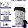 imageJay Franco Wednesday Addams Twin Size Comforter Set  5 Piece Bedding Includes Sheet Set ampamp Pillow Covers  Black ampamp White Gothic Super Soft Cozy BeddingGray  Wednesday